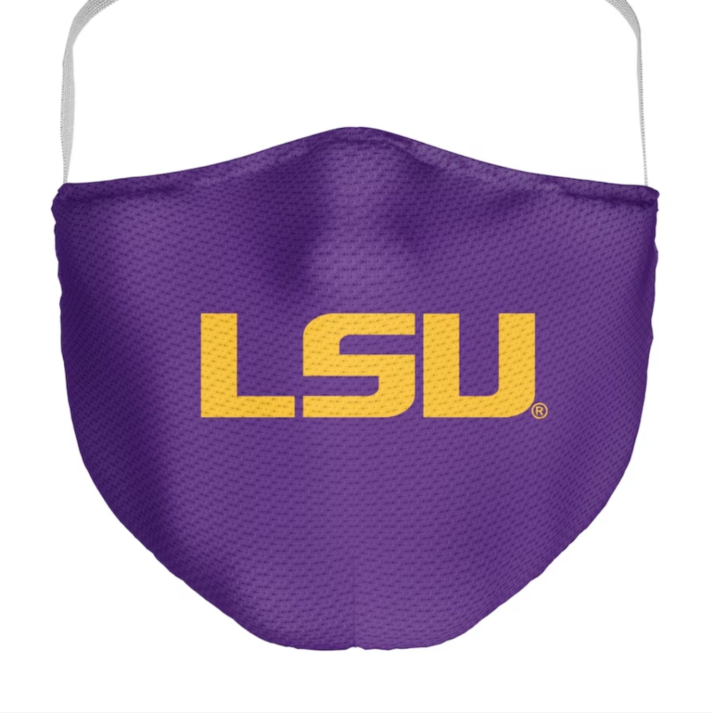 LSU Tigers Fanatics Adult All Over Logo Face Coverings 3 Pack - Picture 1 of 5